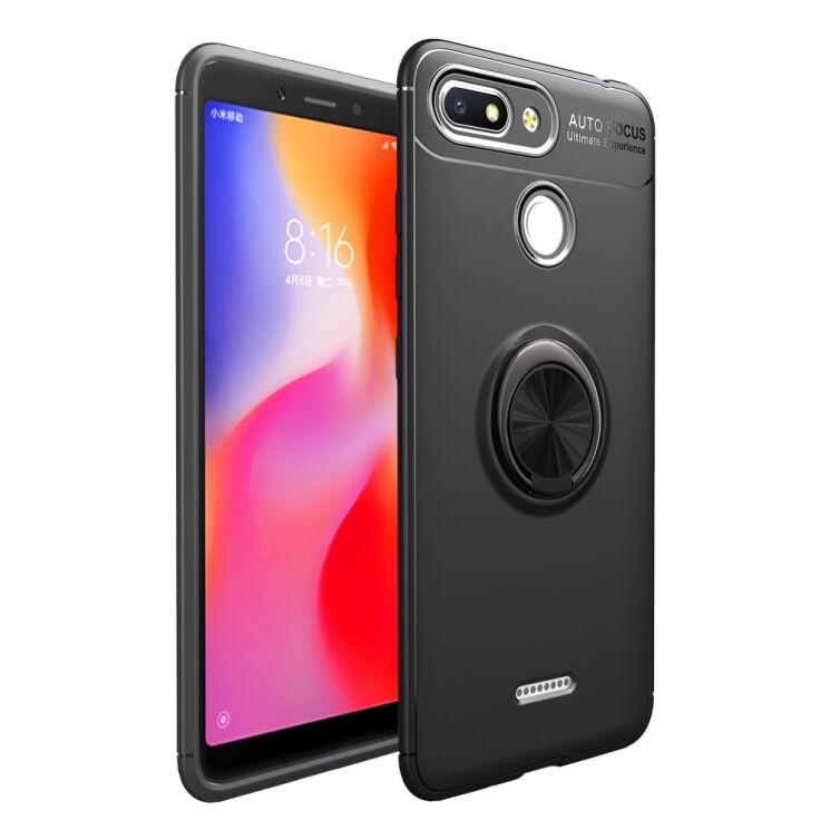 Защитный чехол UniCase Magnetic Ring для Xiaomi Redmi 6 - Black: фото 1 из 11
