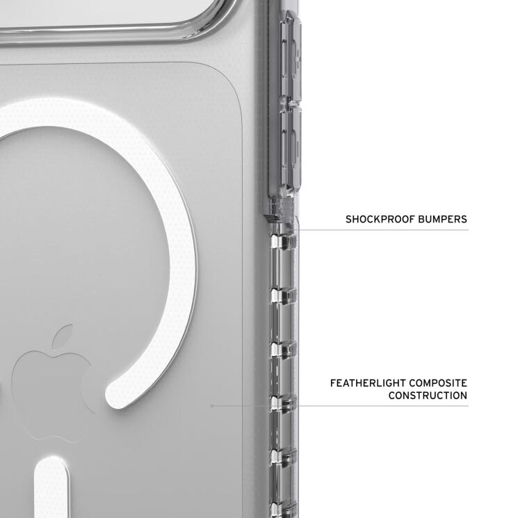 Защитный чехол URBAN ARMOR GEAR Plyo LT Magsafe для iPhone 18 Pro Max (11459211433B) - Ice / Smoke: фото 9 из 10