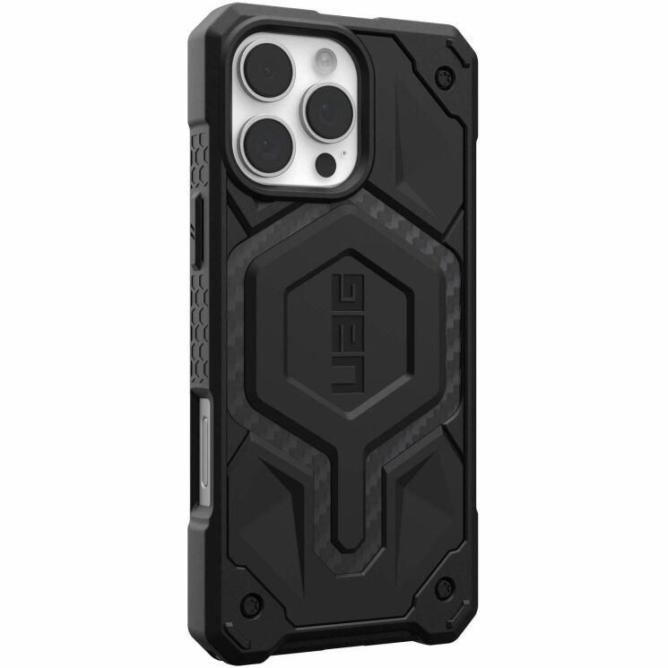 Защитный чехол URBAN ARMOR GEAR (UAG) Monarch для Apple iPhone 16 Pro Max - Carbon Fiber: фото 2 из 6