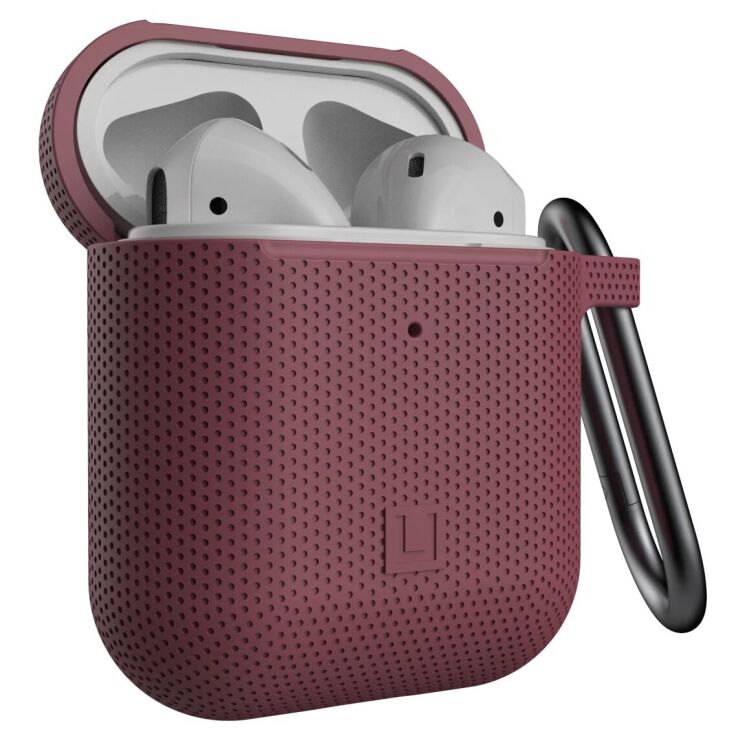 Защитный чехол URBAN ARMOR GEAR (UAG) [U] Dot Silicone Case для Apple AirPods 1 / 2 - Aubergine: фото 1 из 10