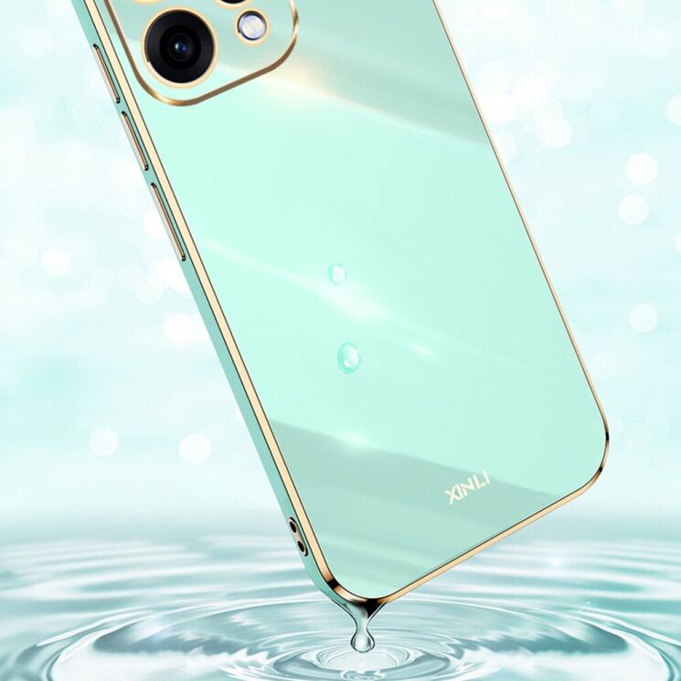 Защитный чехол XINLI Porcelain Design для OPPO Reno 15 - Cyan: фото 4 из 6