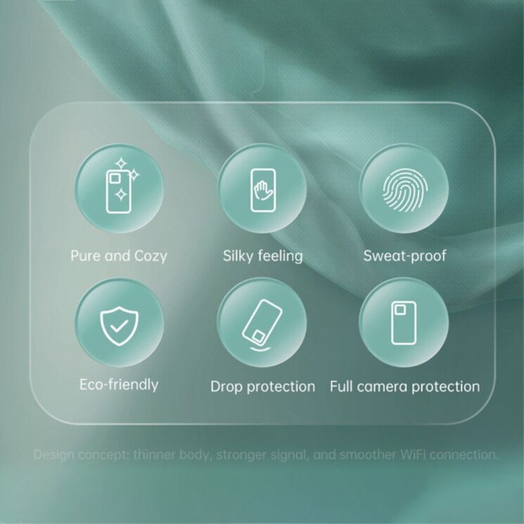 Защитный чехол XINLI Porcelain Ring для Samsung Galaxy A06 (A065) - Cyan: фото 4 из 5