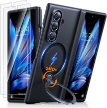 Захисний комплект TORRAS Ostand Q3 Spin MagSafe для Samsung Galaxy Fold 7 - Black: фото 1 з 9