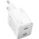 Сетевое зарядное устройство Hoco N42 Elogiado 2C PD45W - White (346141W). Фото 1 из 6