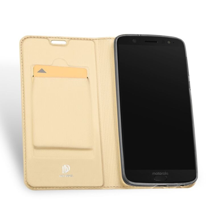 Чохол-книжка DUX DUCIS Skin Pro для Motorola Moto G6 Plus - Gold: фото 3 з 9