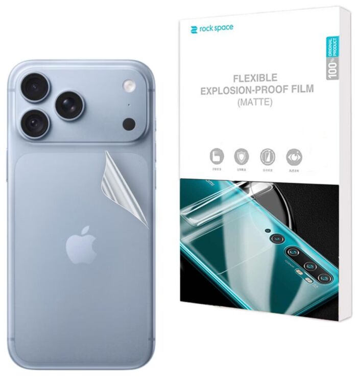 Антиблікова плівка на задню панель RockSpace Explosion-Proof Matte для iPhone 18 Pro Max: фото 1 з 9