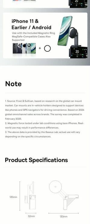 Автомобільний тримач Baseus T-Space TC1 (Corner Version) C0013501 - Black: фото 15 з 16