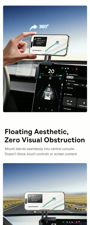 Автомобільний тримач Baseus T-Space TC1 (Corner Version) C0013501 - Black: фото 13 з 16