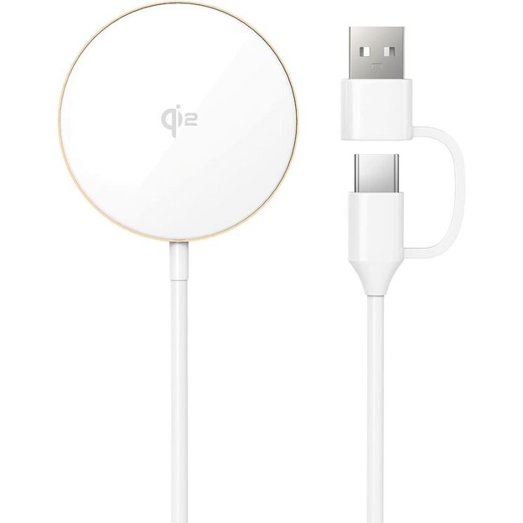 Беспроводное зарядное устройство WIWU Wi-W029 MagCircle Qi2 (15W) - Gold: фото 3 из 16