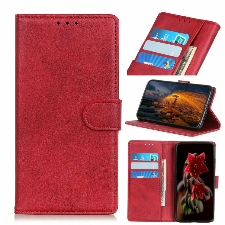 Чохол Deexe Classic Wallet для Samsung Galaxy A31 (A315) - Red: фото 1 з 12
