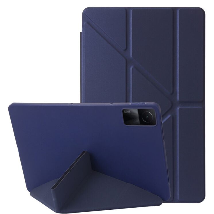 Чохол Deexe Origami Case для Xiaomi Redmi Pad - Dark Blue: фото 1 з 9