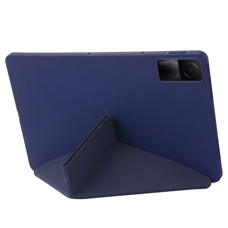 Чохол Deexe Origami Case для Xiaomi Redmi Pad - Dark Blue: фото 4 з 9