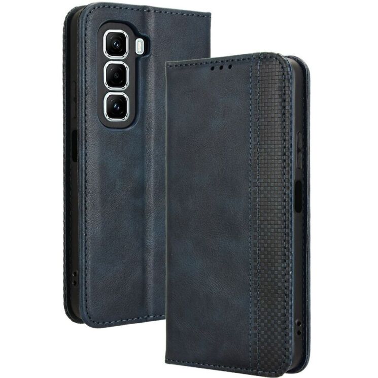 Чехол Deexe Retro Style для Infinix Hot 50 Pro - Blue: фото 1 из 7