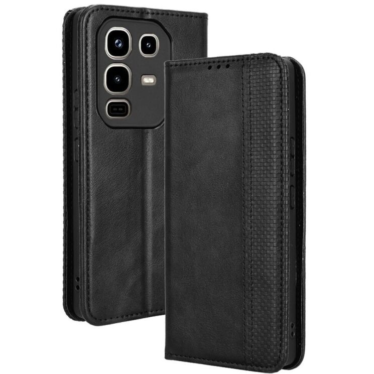 Чехол Deexe Retro Style для Infinix Note 50 / Note 50 Pro - Black: фото 1 из 7