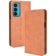 Чохол Deexe Retro Style для Motorola Edge 20 - Brown (289005Z)