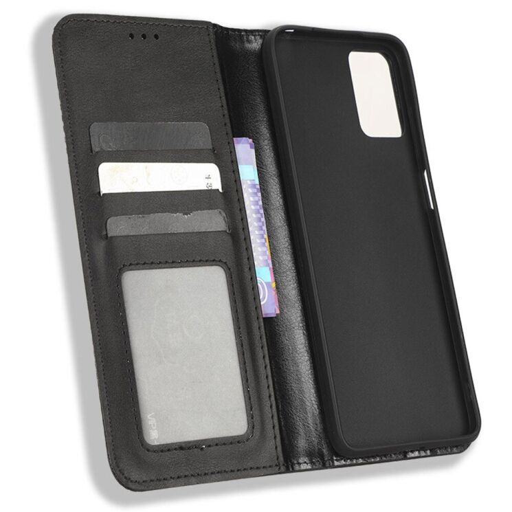 Чехол-книжка Deexe Retro Style для Motorola Moto E22 - Black: фото 4 из 7