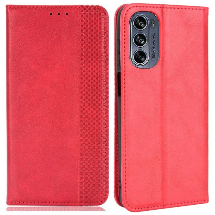 Чохол Deexe Retro Style для Motorola Moto G62 - Red: фото 1 з 6