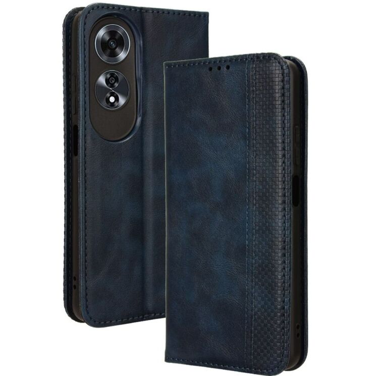 Чехол Deexe Retro Style для OPPO A60 - Blue: фото 1 из 7