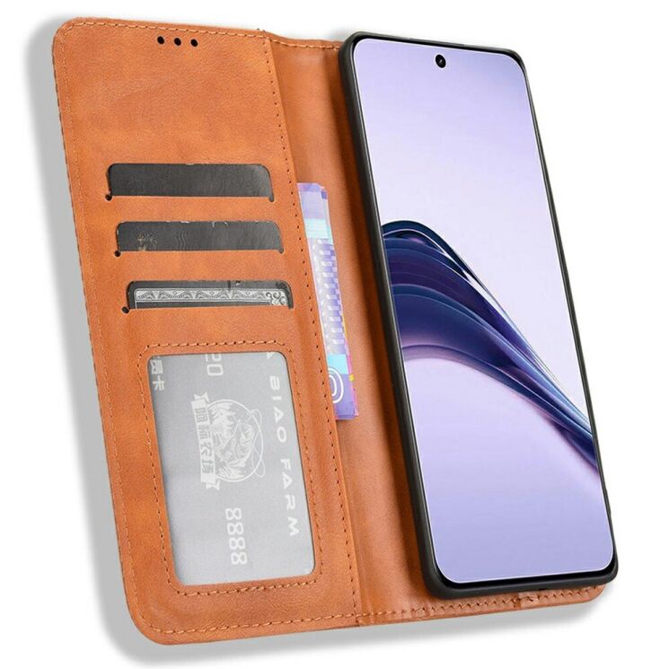 Чехол Deexe Retro Style для Realme 13 Plus - Brown: фото 2 из 7