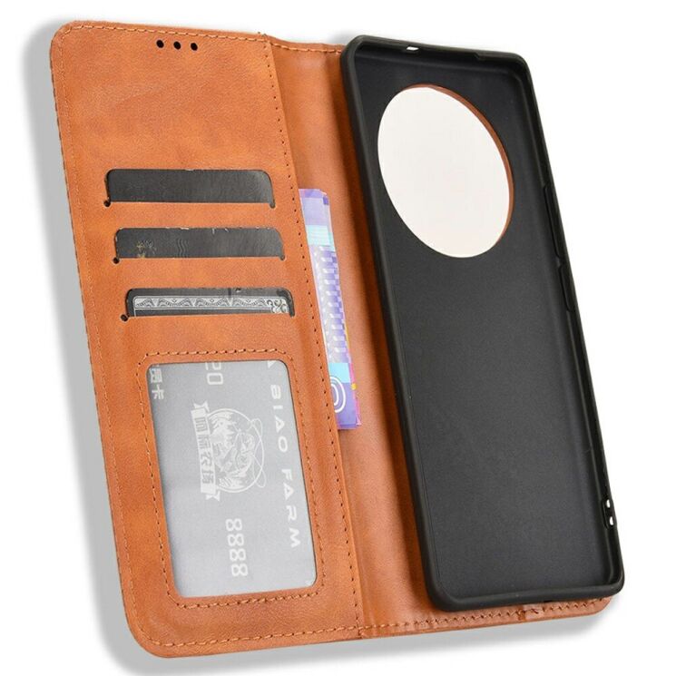 Чехол Deexe Retro Style для Realme 13 Plus - Brown: фото 4 из 7