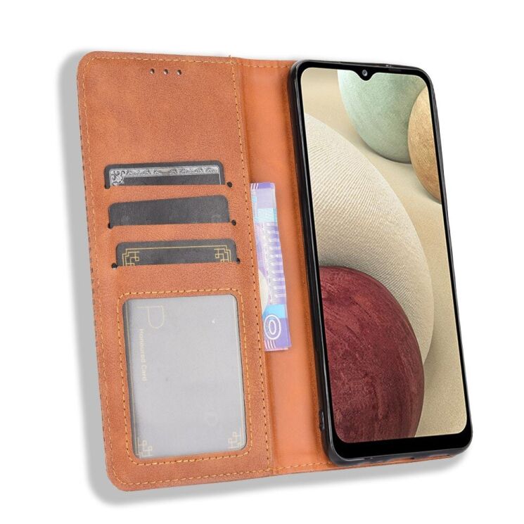Чехол Deexe Retro Style для Samsung Galaxy A12 (A125) / A12 Nacho (A127) / M12 (M127) - Brown: фото 5 из 14