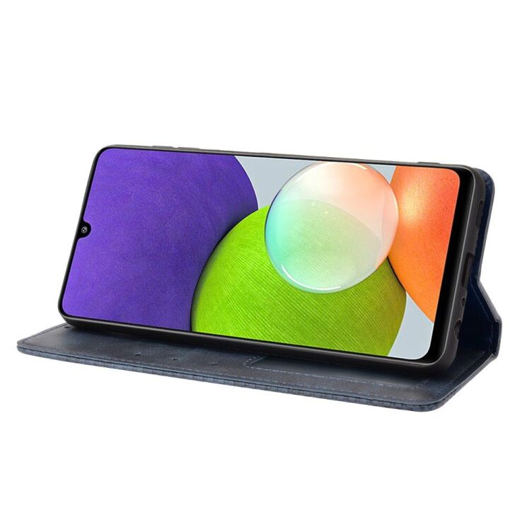 Чехол Deexe Retro Style для Samsung Galaxy A22 (A225) / M22 (M225) - Blue: фото 5 из 12
