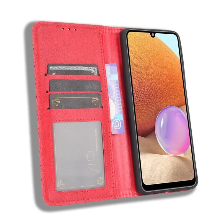 Чехол Deexe Retro Style для Samsung Galaxy A32 (А325) - Red: фото 7 из 12
