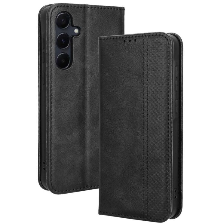 Чохол Deexe Retro Style для Samsung Galaxy A35 (A356) - Black: фото 1 з 7