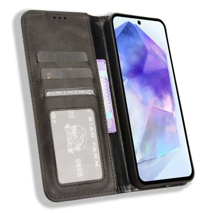 Чохол Deexe Retro Style для Samsung Galaxy A35 (A356) - Black: фото 2 з 7
