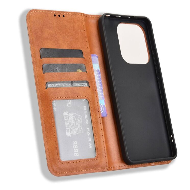 Чехол Deexe Retro Style для Xiaomi Redmi Note 14 4G - Brown: фото 2 из 7