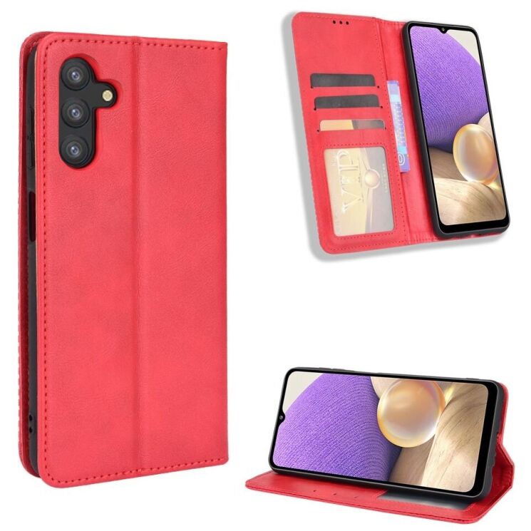 Чохол Deexe Retro Wallet для Samsung Galaxy A13 5G (A136) / A04s (A047) - Red: фото 8 з 11