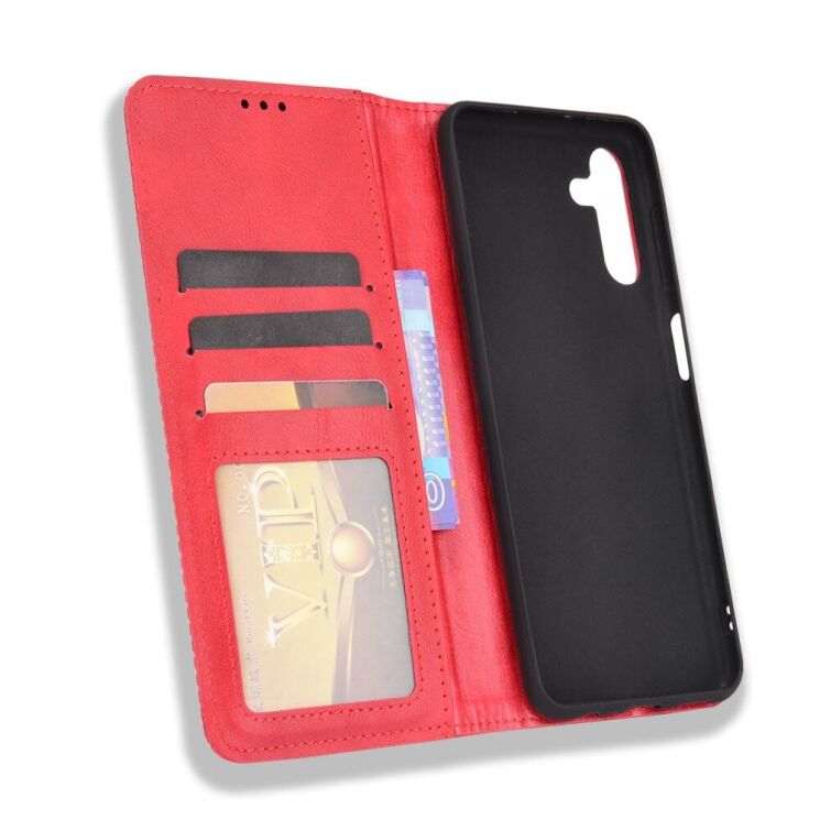 Чохол Deexe Retro Wallet для Samsung Galaxy A13 5G (A136) / A04s (A047) - Red: фото 6 з 11