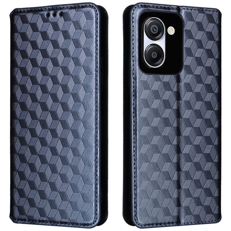 Чехол Deexe Rhombus Book для Blackview Color 8 - Blue: фото 1 из 6