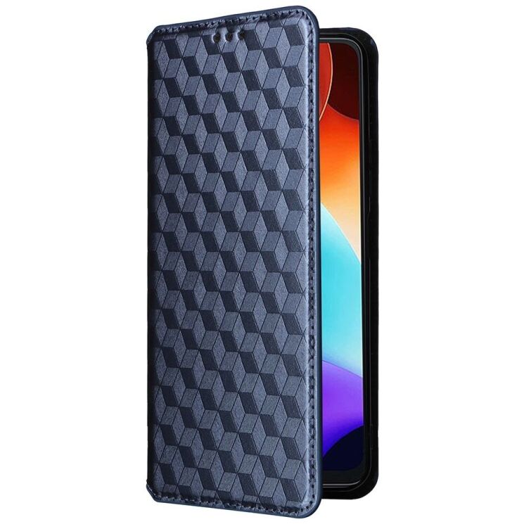 Чехол Deexe Rhombus Book для Blackview Color 8 - Blue: фото 5 из 6