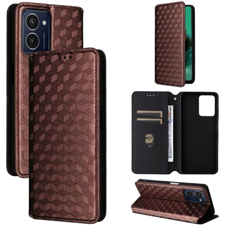 Чехол Deexe Rhombus Book для HMD Pulse / Pulse Pro / Pulse Plus - Brown: фото 5 из 9