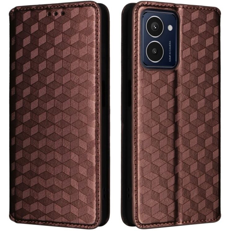 Чехол Deexe Rhombus Book для HMD Pulse / Pulse Pro / Pulse Plus - Brown: фото 1 из 9