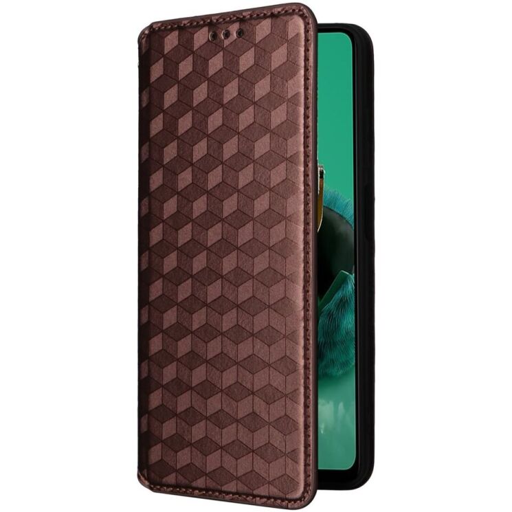 Чехол Deexe Rhombus Book для HMD Pulse / Pulse Pro / Pulse Plus - Brown: фото 6 из 9