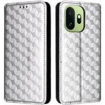 Чехол Deexe Rhombus Book для OnePlus 15T - Silver: фото 1 из 7