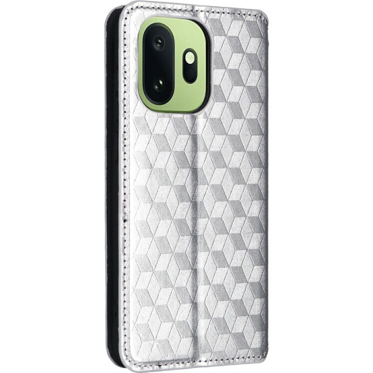 Чохол Deexe Rhombus Book для OnePlus 15T - Silver: фото 7 з 7