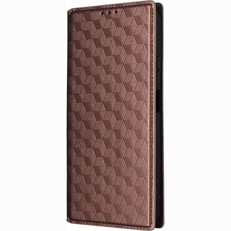 Чохол Deexe Rhombus Book для Realme C100i - Brown: фото 6 з 7