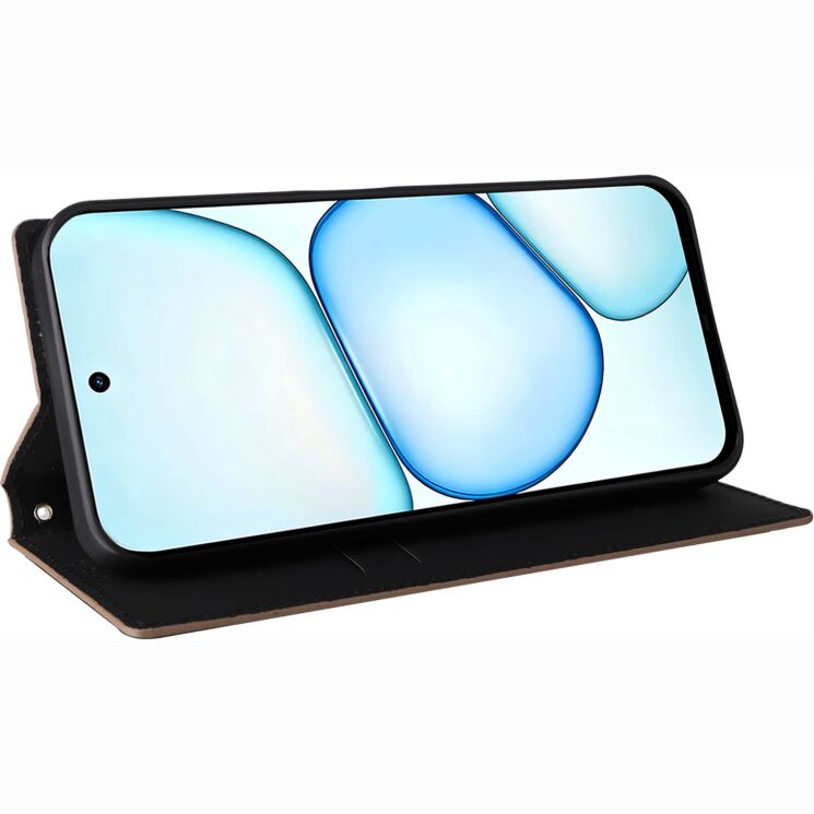 Чохол Deexe Rhombus Book для Realme C100i - Brown: фото 3 з 7