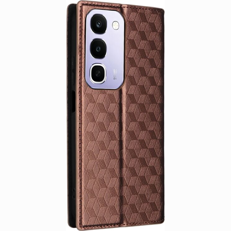 Чохол Deexe Rhombus Book для Realme C100i - Brown: фото 7 з 7