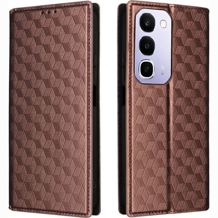Чохол Deexe Rhombus Book для Realme C100i - Brown: фото 1 з 7