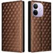 Чохол Deexe Rhombus Book для Xiaomi Redmi Note 17 Pro - Brown (429522Z)