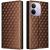 Чохол Deexe Rhombus Book для Xiaomi Redmi Note 17 Pro - Brown: фото 1 з 7