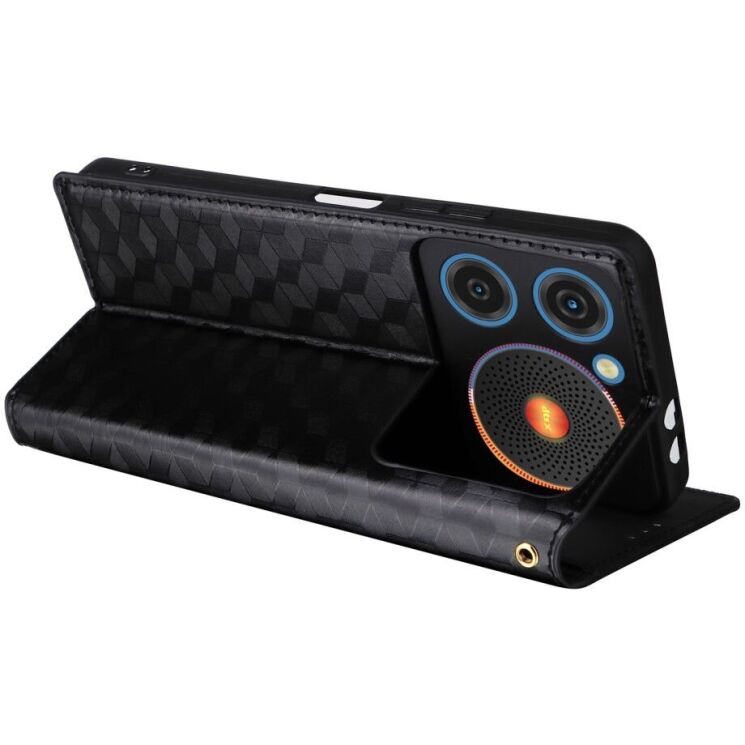 Чохол Deexe Rhombus Book для ZTE Nubia Music - Black: фото 4 з 9