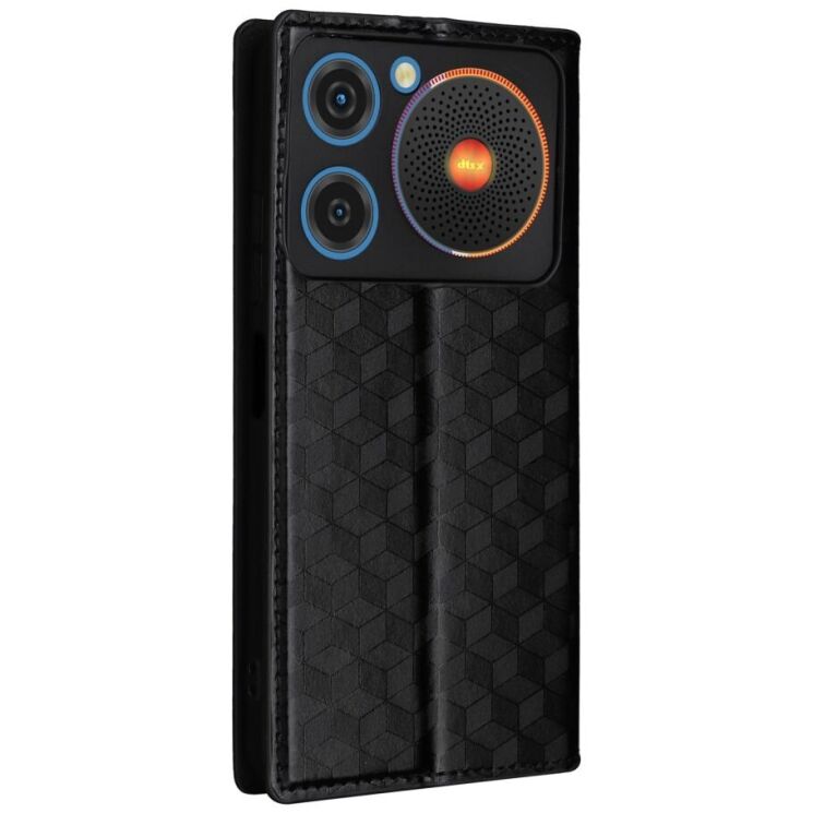 Чохол Deexe Rhombus Book для ZTE Nubia Music - Black: фото 7 з 9
