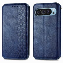 Чехол Deexe Rhombus Wallet для Google Pixel 11 / 11 Pro - Blue: фото 1 из 10