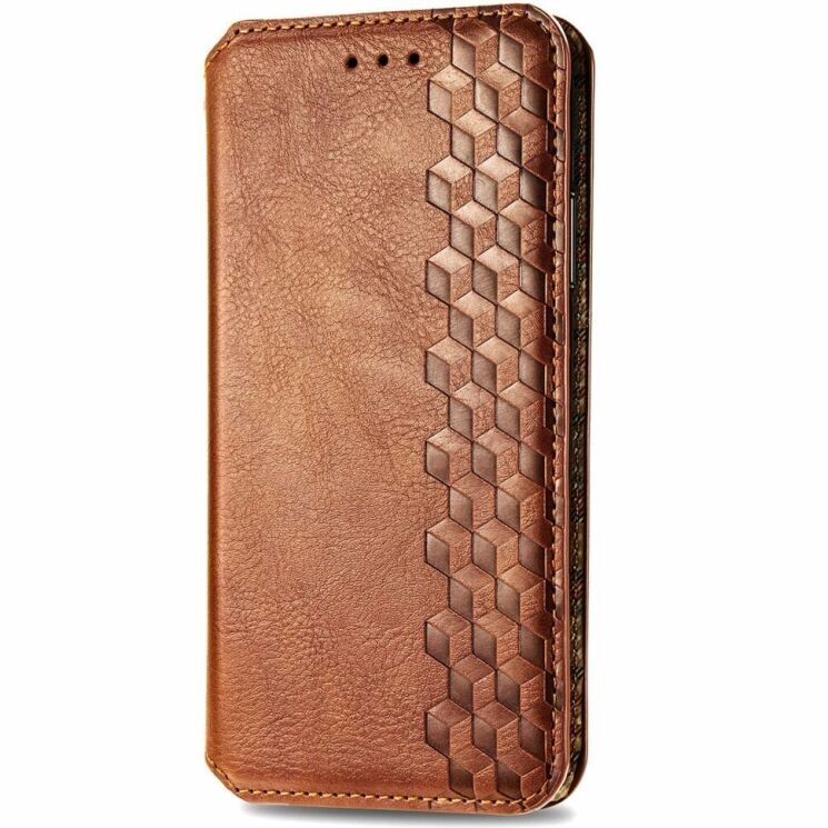 Чехол Deexe Rhombus Wallet для Motorola Edge 40 Neo - Brown: фото 4 из 6