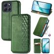 Чехол Deexe Rhombus Wallet для Motorola Edge 70 Fusion - Green (409504G)